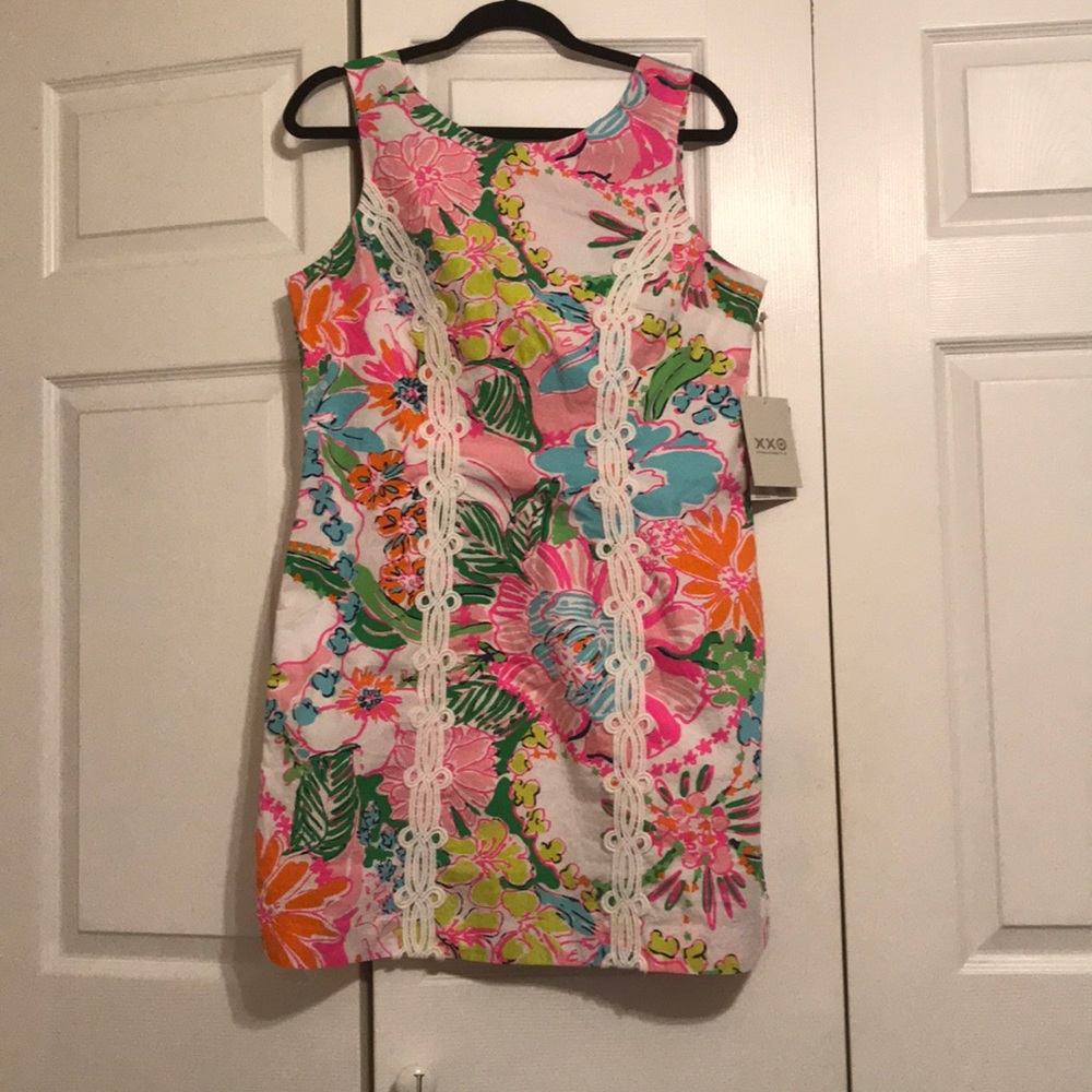 Lilly Pulitzer for Target Pink Floral Mini Dress with Multicolor Print